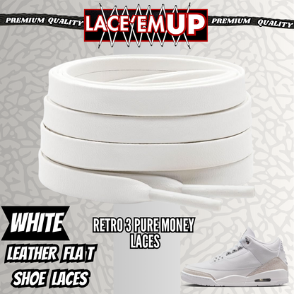 Retro 3 Pure Money Shoe Laces Spotted Splatter Cement replacement, Elephant lace