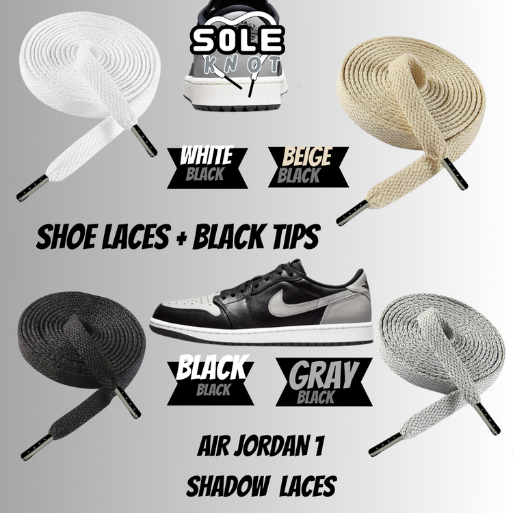 PREMIUM SHOELACES FOR  Air AJ Jordan 1 SHADOW