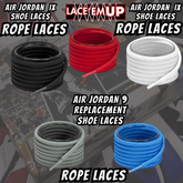 Air Jordan 9 AJ9 Premium Replacement Rope Round Shoe Laces