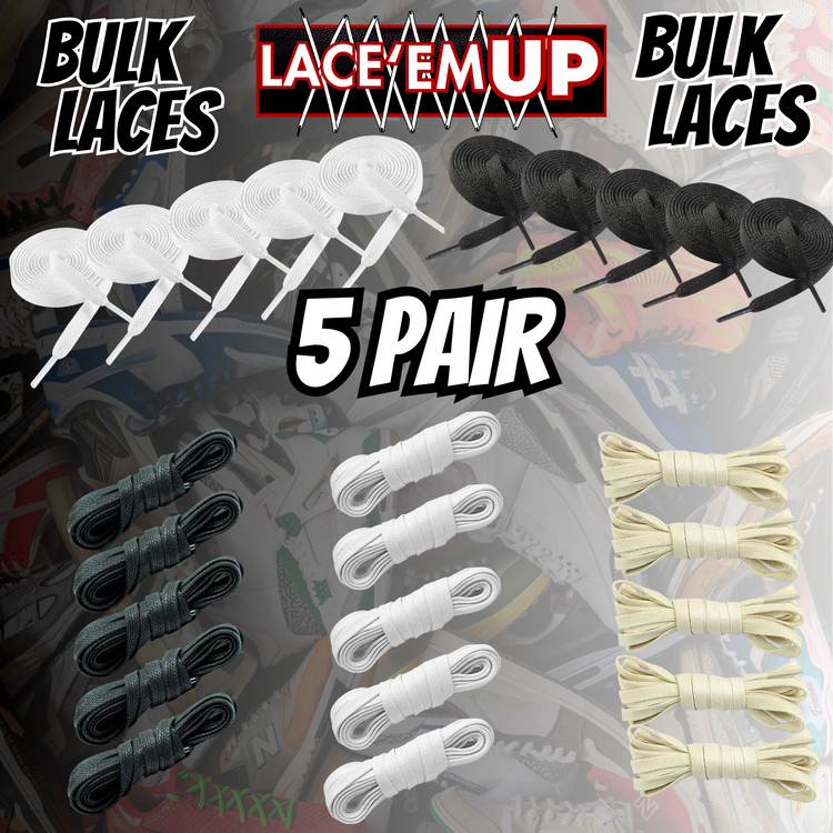 Premium Shoe Laces BULK for DUNKS, AF1, AIR Jordan 1 2 3-BULK SHOE LACES