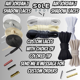 PREMIUM SHOELACES FOR  Air AJ Jordan 1 SHADOW