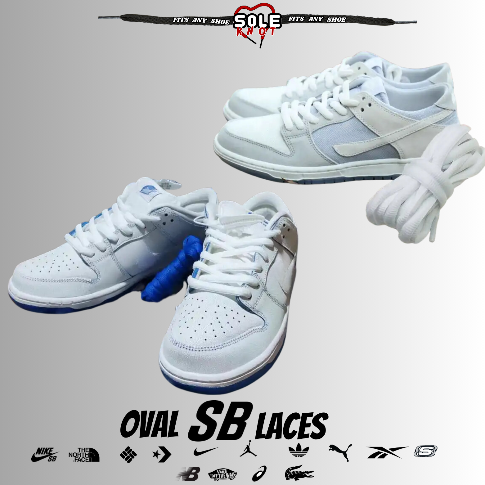 OVAL SHOELACES NIKE SB DUNK REPLACEMENT LACES SNEAKERS by SOLE KNOT
