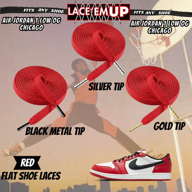 Retro 1 CHICAGO Shoe Laces Cement replacement for Retro 1  OG BLACK TOE