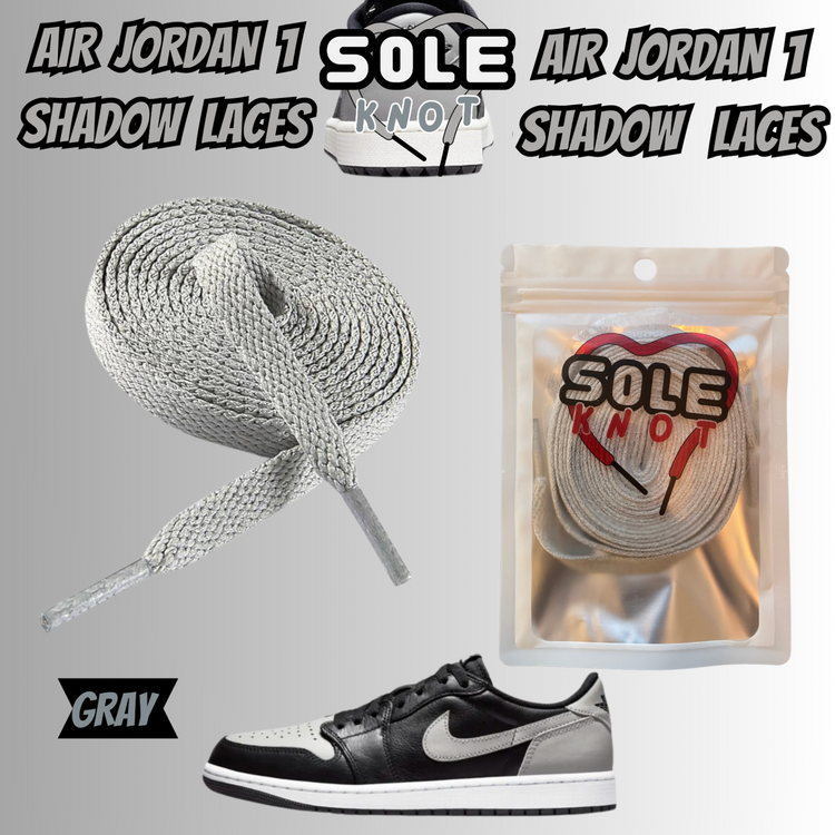 PREMIUM SHOELACES FOR  Air AJ Jordan 1 SHADOW
