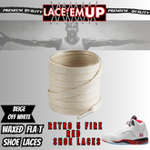 Retro 5 Fire Red Shoe Laces Spotted Splatter Cement , AJ 5 FIRE RED SHOE LACES