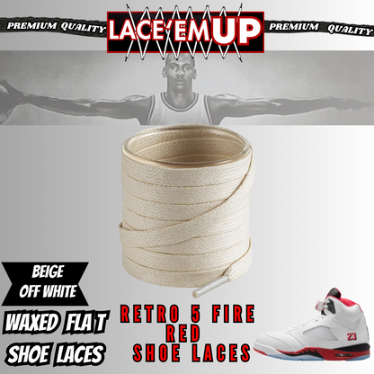 Retro 5 Fire Red Shoe Laces Spotted Splatter Cement , AJ 5 FIRE RED SHOE LACES