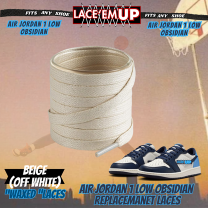 AJ 1 OBSIDIAN Shoe Laces replacement for jordan 1  OG, UNC LACES, NAVY BLUE LACE