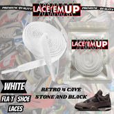 Retro 4 Cave Stone Shoe Laces Spotted Splatter Cement replacement