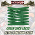 Retro 3 Medium Green Shoe Laces replacement, sneaker shoe laces. aj3,aj4,AJ12