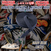 Dunk Low Phantom & Midnight navy Shoe Laces Spotted Splatter Cement replacement