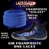 Foamposite Galaxy Wide Oval Laces Replacement Oval Shoe with color tips-PREMIUM