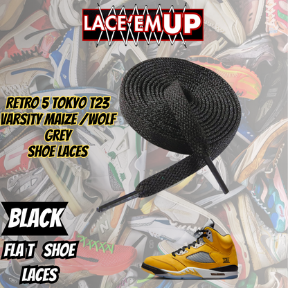 Retro 5 Tokyo T23 Varsity Maize Shoe Laces, aj5 shoe lace