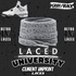 Retro 4 White Cement Laces Spotted Splatter Cement replacement-Retro 4 Shoe Lace