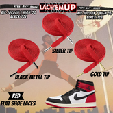 BLACK TOE Shoe Laces Cement replacement for jordan 1  OG BLACK TOE LACES