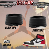 BLACK TOE Shoe Laces Cement replacement for jordan 1  OG BLACK TOE LACES
