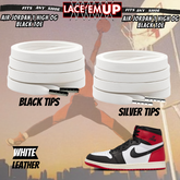BLACK TOE Shoe Laces Cement replacement for jordan 1  OG BLACK TOE LACES