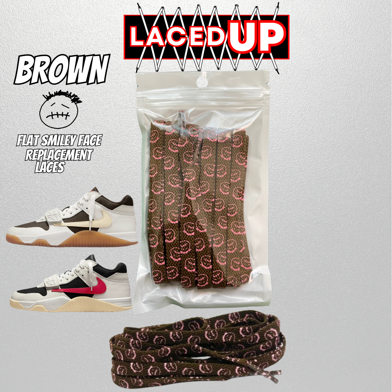 PREMIUM SHOELACES FOR  TRAVIS SCOTT CJ1 T-REXX/TR, AJ1, CACTUS JACK