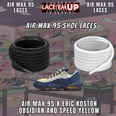 Air Max 95 Obsidian and  Shoe Laces  Premium Replacement Rope Round Shoe Laces