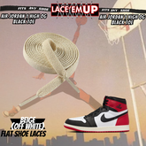 BLACK TOE Shoe Laces Cement replacement for jordan 1  OG BLACK TOE LACES