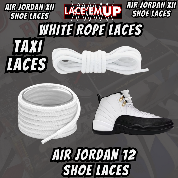 RETRO 12 TAXI AJ12 Premium Replacement Rope Round Shoe Laces