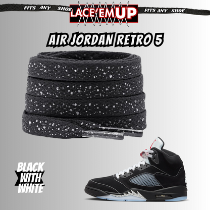 METALLICS 5'S Shoe Laces Cement replacement for jordan 5 reimagined metallic