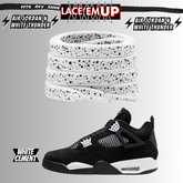 PREMIUM Shoe Laces REPLACEMENT FOR AIR JORDAN 4 THUNDER WHITE LIGHTNING