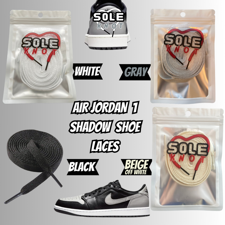PREMIUM SHOELACES FOR  Air AJ Jordan 1 SHADOW