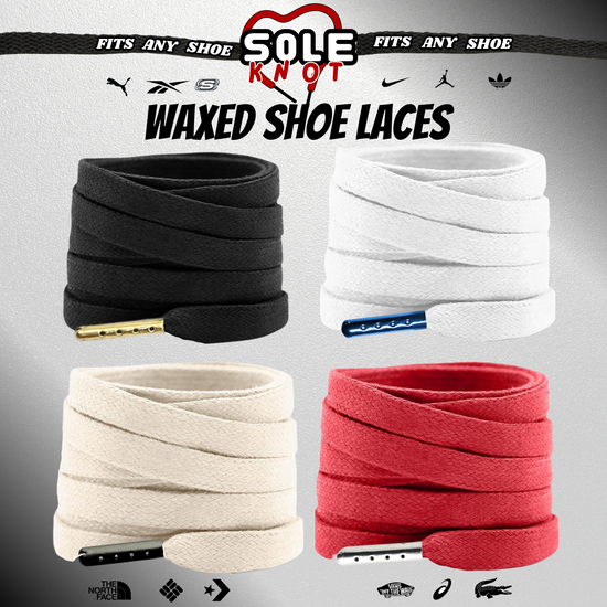 Premium Wax Flat Shoe laces  for Air Jordan/Asics/Ultra Boost with Colored Tips
