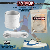 Retro 1 TS Sail Military Blue Shoe Laces replacement for AJ1 TRAVIS LACES