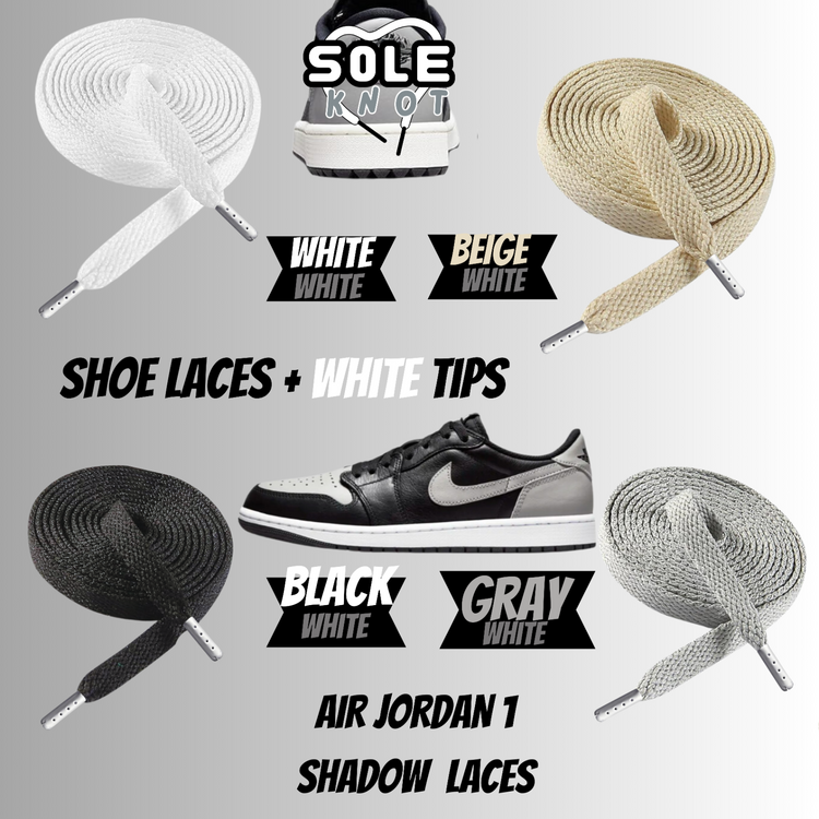 PREMIUM SHOELACES FOR  Air AJ Jordan 1 SHADOW