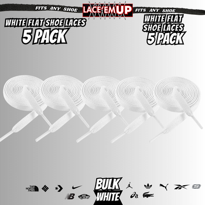 Premium Flat Shoe Laces Replacement for air Jordan 1 2 3 Air Force dunk, BULK 5