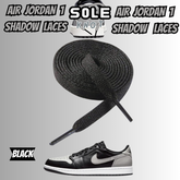 PREMIUM SHOELACES FOR  Air AJ Jordan 1 SHADOW
