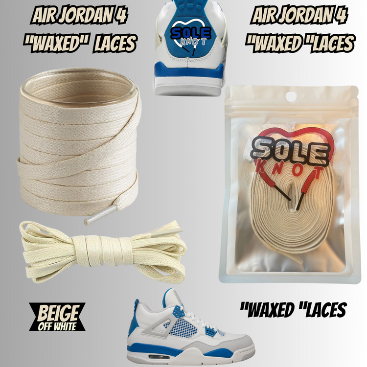 PREMIUM SHOELACES FOR For Air AJ Jordan 4 IV Industrial Military Blue