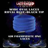 Foamposite Galaxy Wide Oval Laces Replacement Oval Shoe with color tips-PREMIUM
