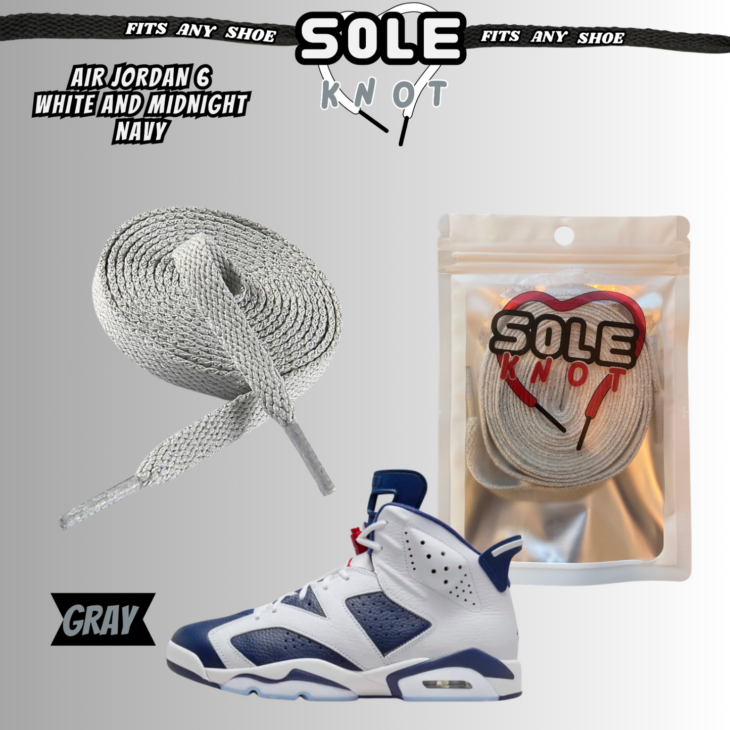 PREMIUM SHOE LACES TO MATCH AIR JORDAN 6 WHITE AND NAVY BLUE ,AJ CONVERSE