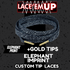 CEMENT Flat Shoe Laces Spotted Splatter Cement AJ3 AJ4 CUSTOM Tips. ELEPHANT LAC