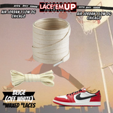 Retro 1 CHICAGO Shoe Laces Cement replacement for Retro 1  OG BLACK TOE