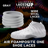 Foamposite TripleWhite Wide Oval Laces Replacement Oval Shoe color tips-PREMIUM