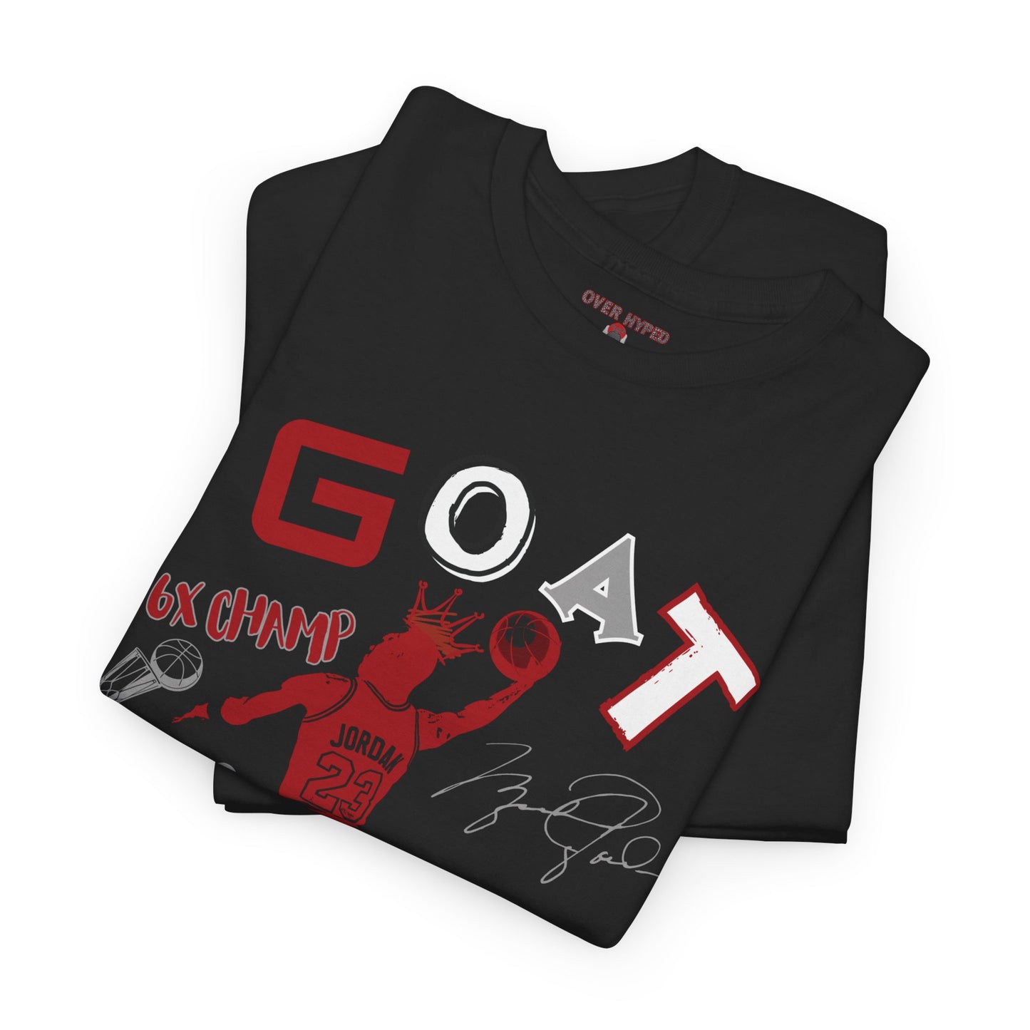 Retro 3 Black Cement/ White Cement  G.O.A.T. Shirt