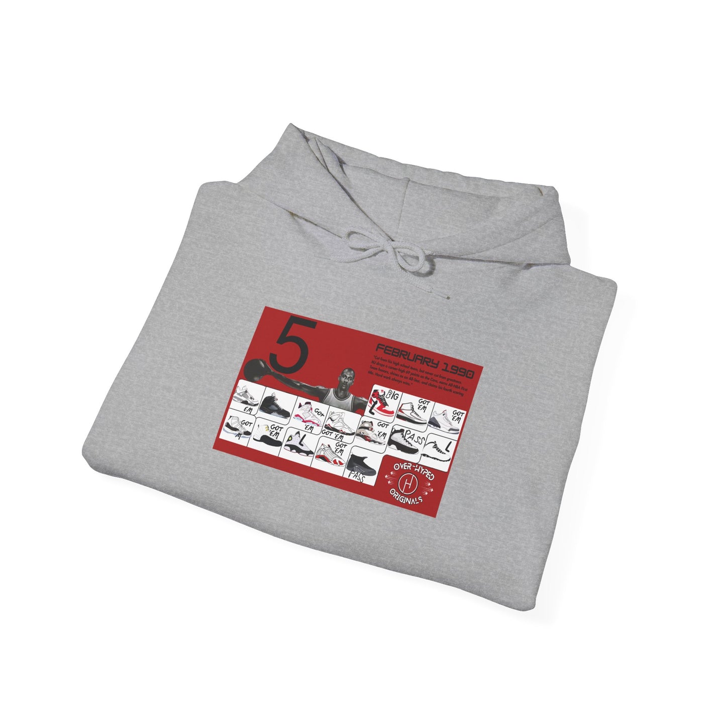 Retro 5 Black Metallic My Retro Card (Red) Hoodie