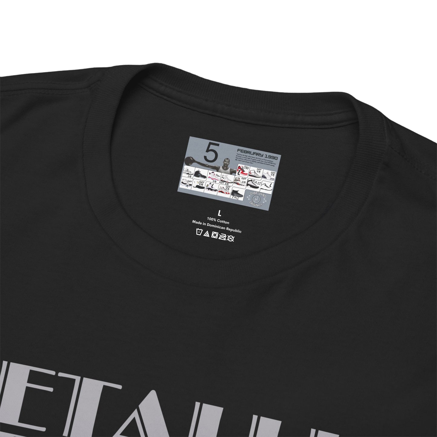Retro 5 Black Metallic "Metallic Vibes Only" Shirt