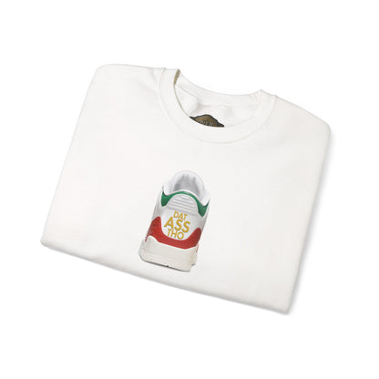 Retro 3 EL VUELO Summit White and Pine Green SweatShirt - DAT ASSSS THOO