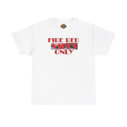 Retro 5 Fire Red "BLACK TONGUE" Shirt- FIRE RED VIBES ONLY  AJ FIRE RED