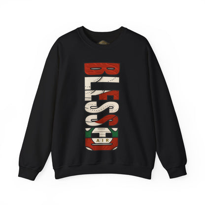 Retro 3 EL VUELO Summit White and Pine Green SweatShirt - BLESSED