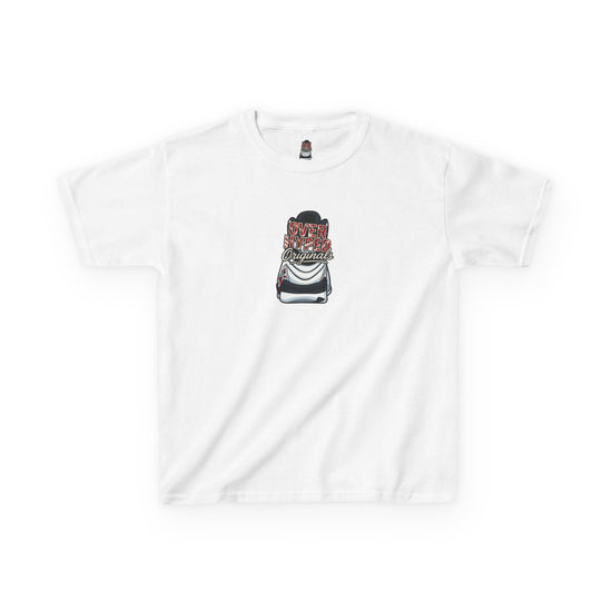 Kid Shirt To Match Retro 8 Bugs White and True Red-OVER HYPED LOGO