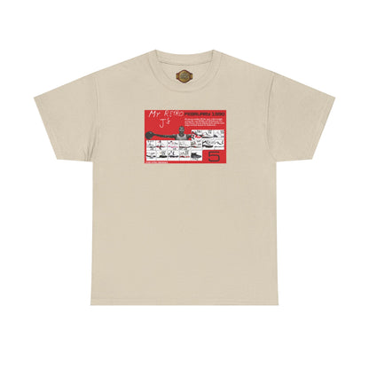 Retro 5 Fire Red "BLACK TONGUE" Shirt- -RETRO CARD