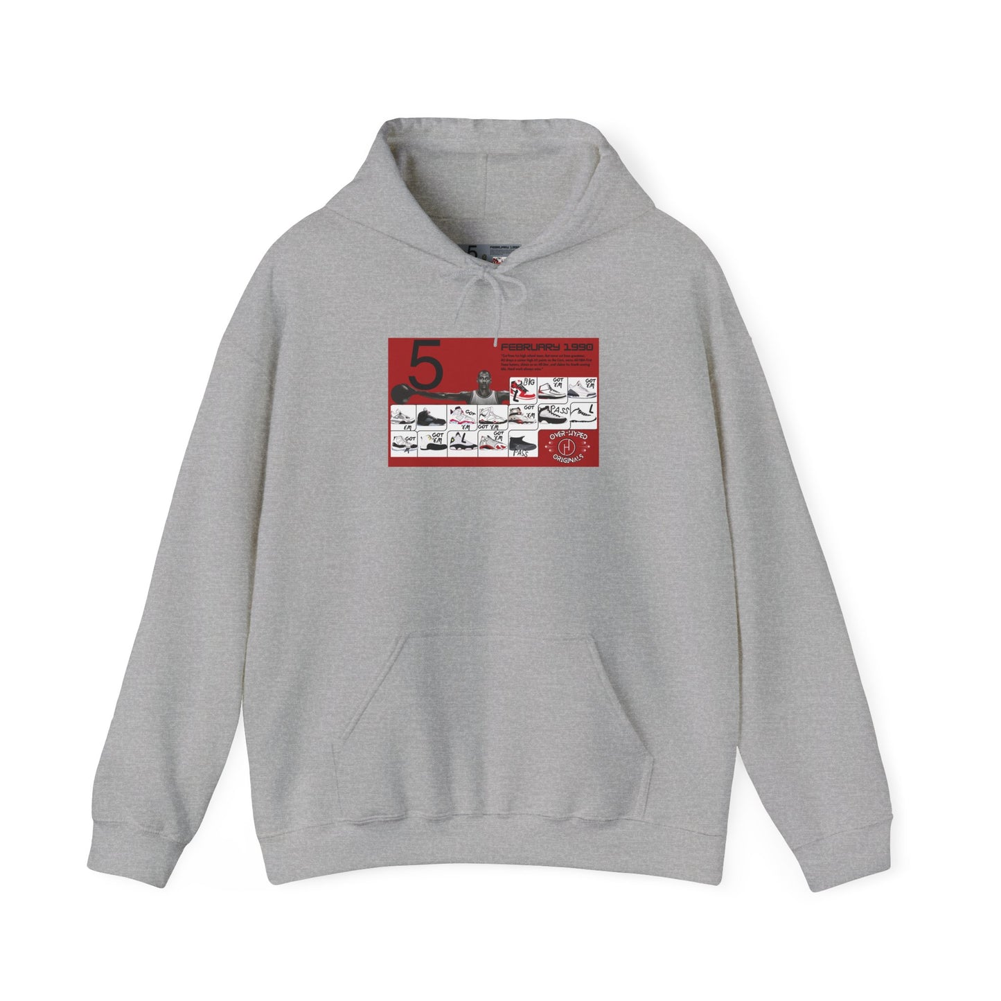 Retro 5 Black Metallic My Retro Card (Red) Hoodie