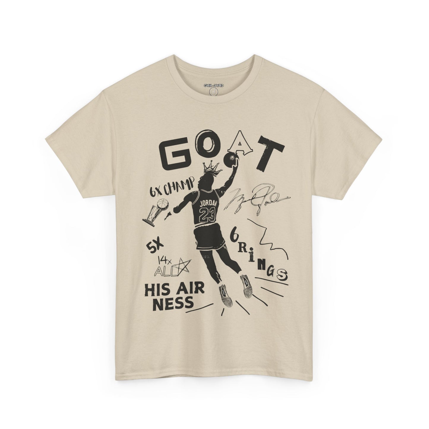 Retro 4 White Thunder G.O.A.T Shirt- Black Print