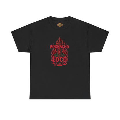 Retro 5 Fire Red "BLACK TONGUE" Shirt- - BORRACHO Y LOCO   AJ FIRE RED
