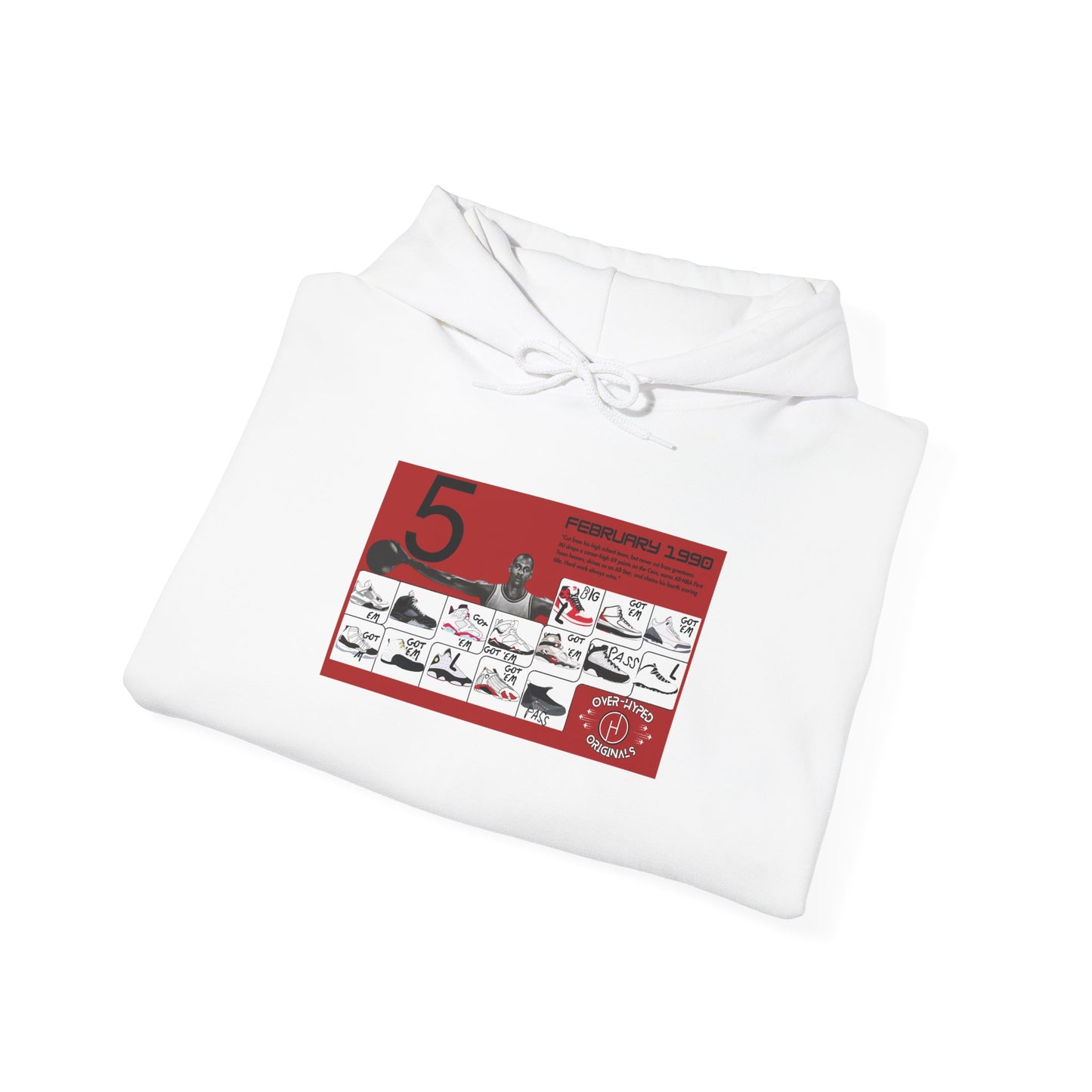 Retro 5 Black Metallic My Retro Card (Red) Hoodie